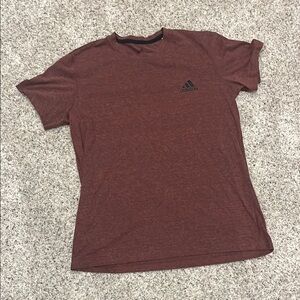 Adidas Heather Burgundy Short Sleeve Tee Men’s large